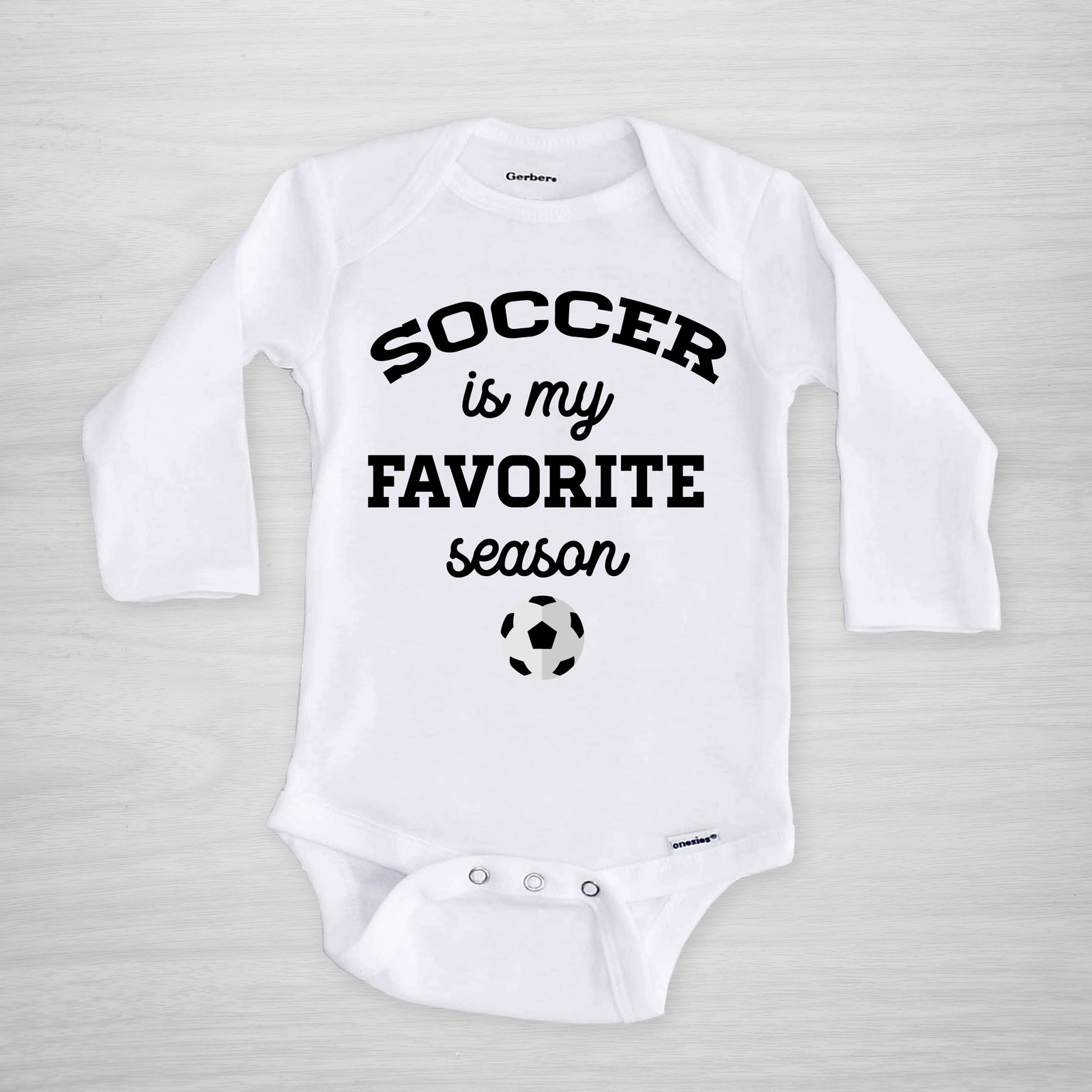 Soccer is my favorite season Gerber Onesie®, PIPSY.COM