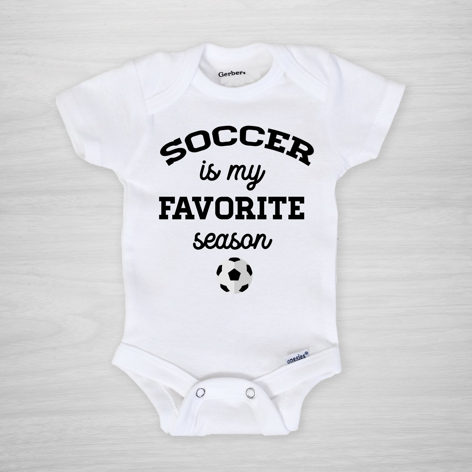 Soccer is my favorite season Gerber Onesie®, PIPSY.COM