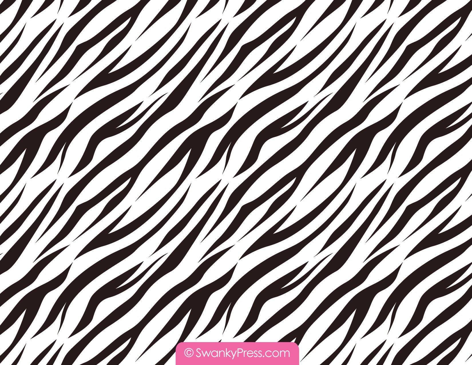 Spa thank you notes in hot pink with zebra stripes