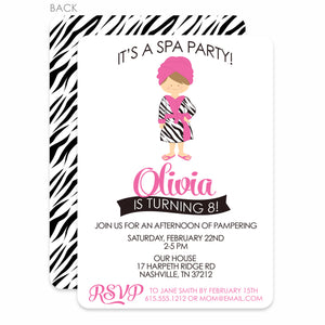 Spa Party Birthday Invitation | Pipsy.com | Pink