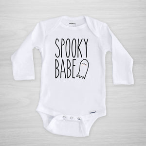 Spooky Baby with Ghost Onesie, long sleeved