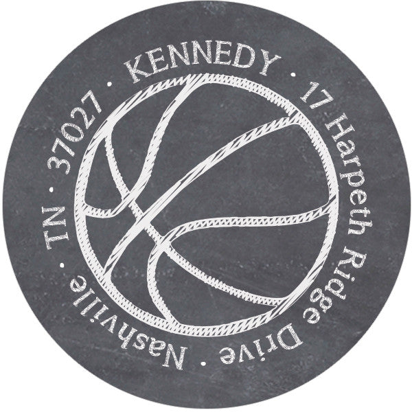 Sports Basketball Chalkboard Stickers | Swanky Press