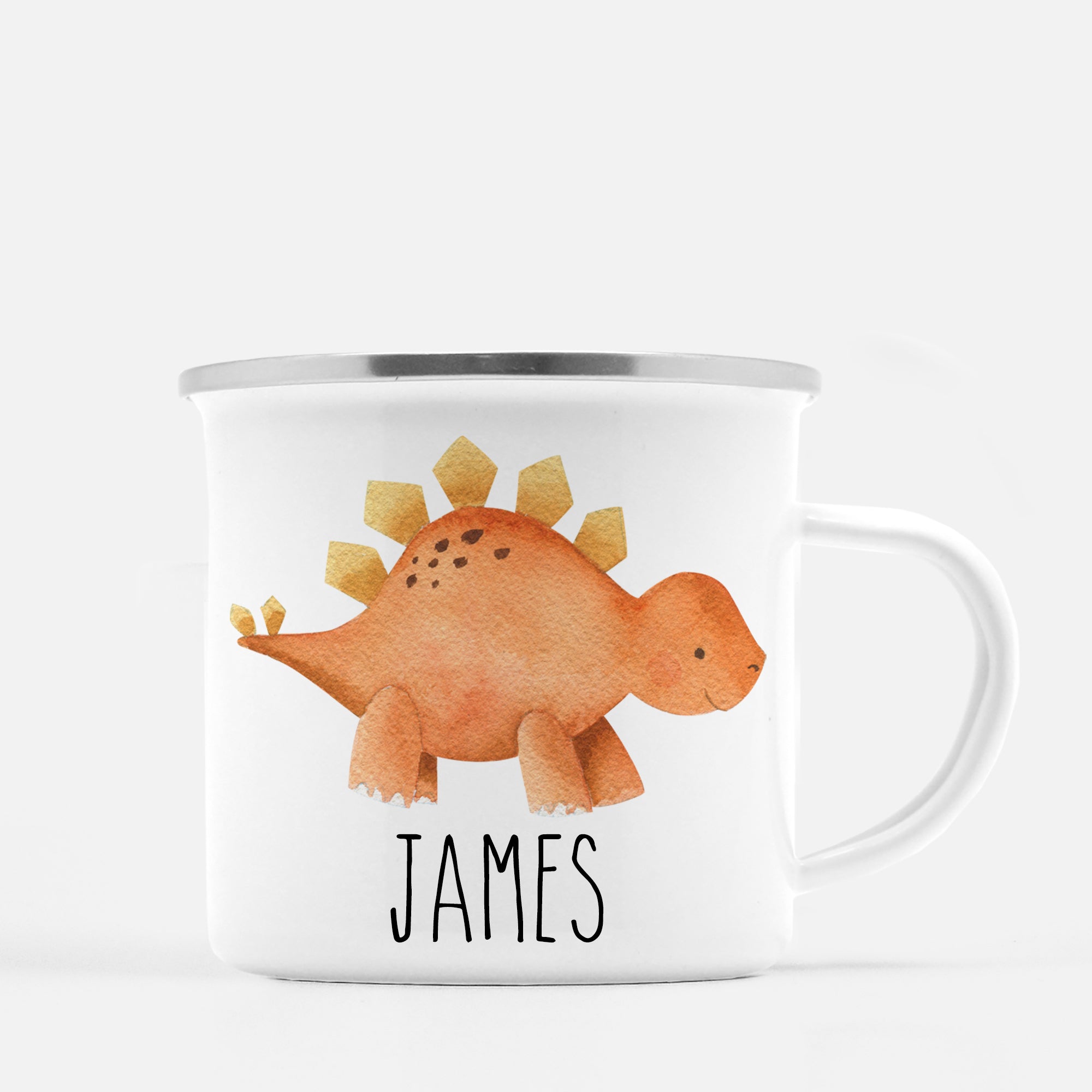 Dinosaur Camp Mug, Stegasaurus, Personalized with your Child's name, PIPSY.COM