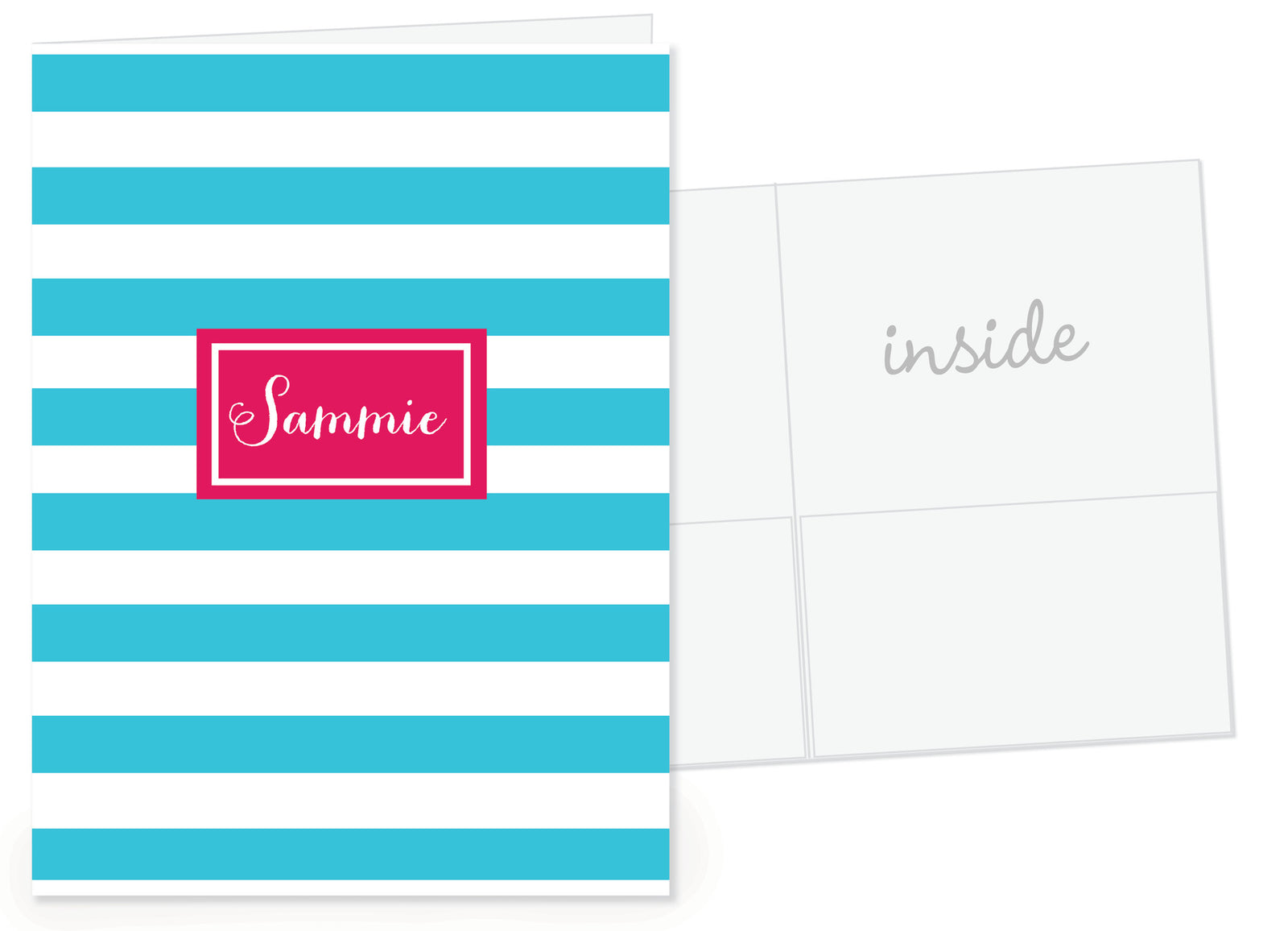 stripe pocket folder | Swanky Press