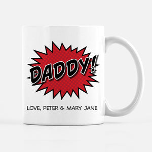 Super Dad Personalized Father's Day Mug, includes kids names