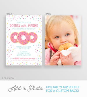 Donut Invitations Pink (DIY Printable)