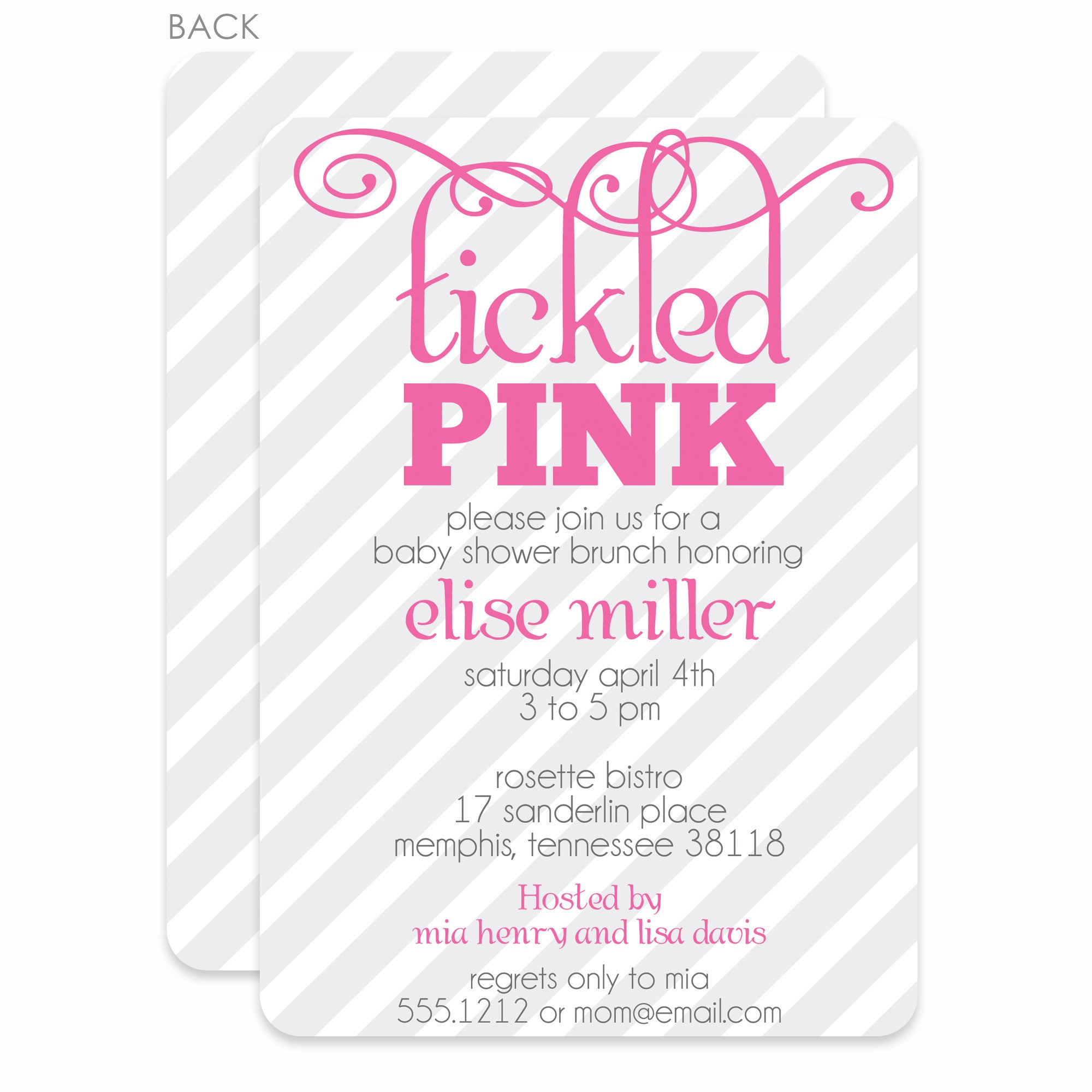 Tickled Pink Baby Shower Invitation
