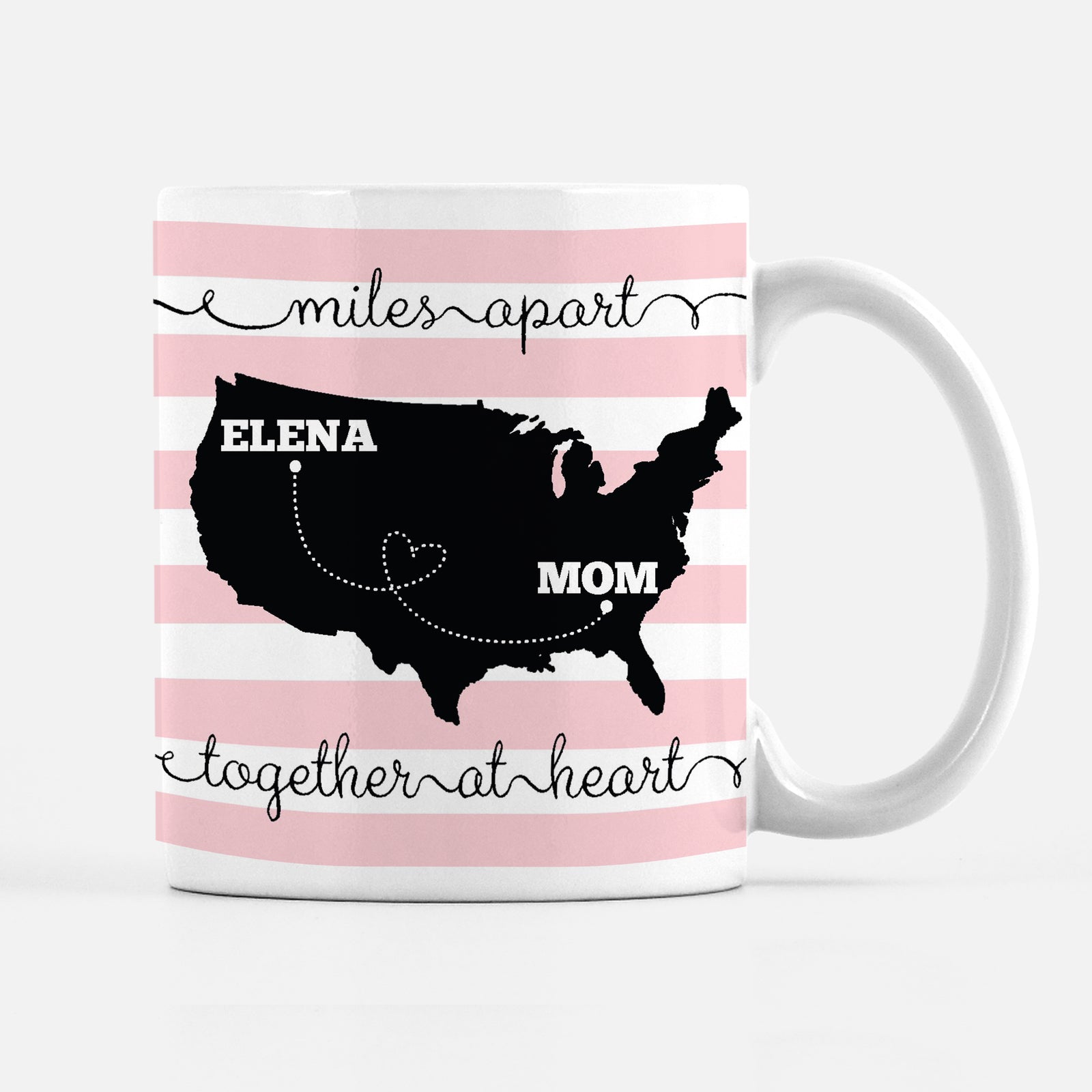 Miles Apart, Together At Heart mug, Pipsy.com