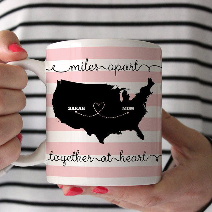Miles Apart, Together At Heart mug, Pipsy.com