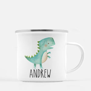 Dinosaur Camp Mug, Tyrannosaurus Rex, T-Rex, Personalized with your Child's name, PIPSY.COM