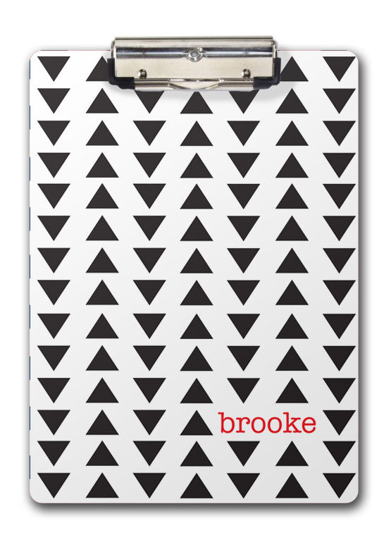 Black triangles with red name clipboard