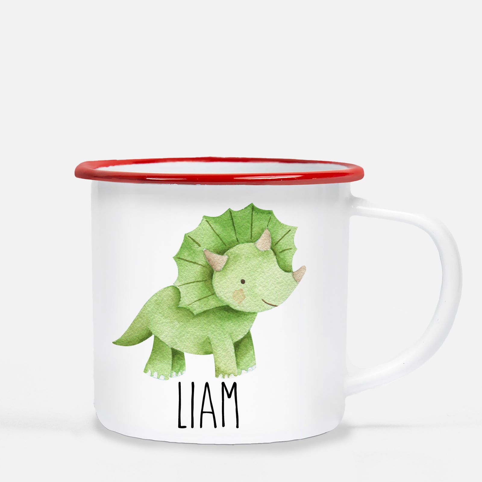 Dinosaur Camp Mug, Triceratops, Personalized with your Child's name, PIPSY.COM