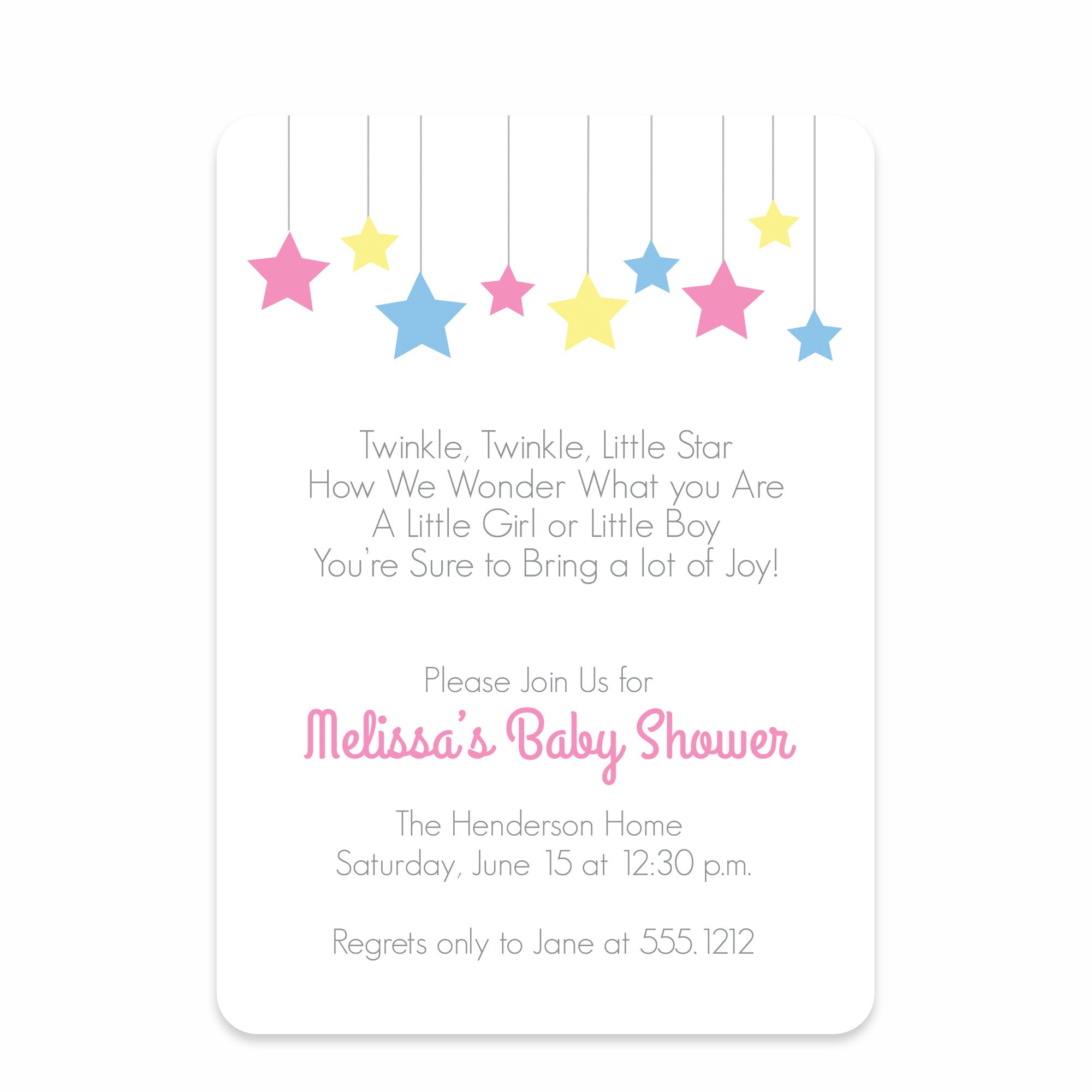 Twinkle Twinkle Baby Shower Invitation