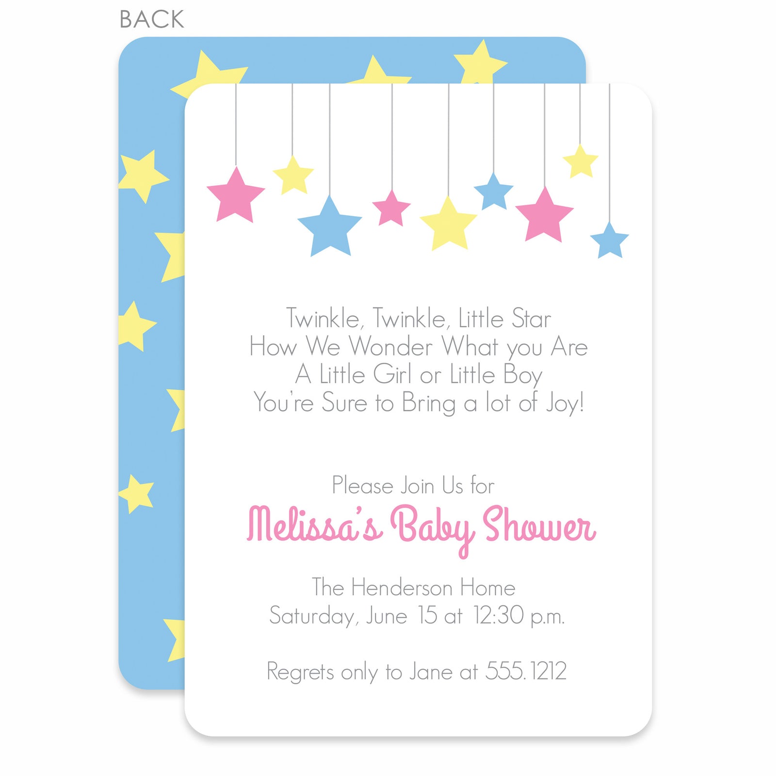 Twinkle Twinkle Baby Shower Invitation