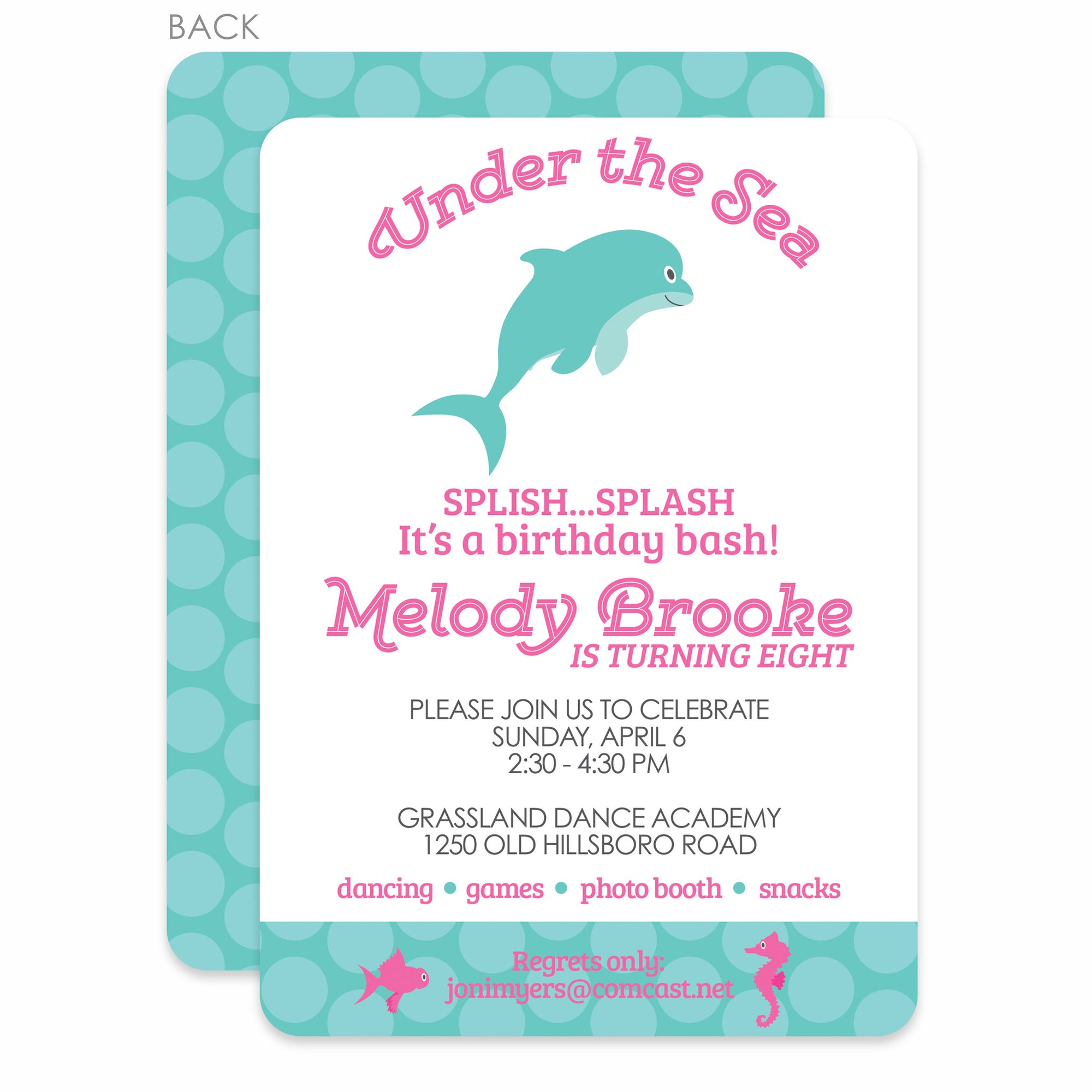 Under the Sea Party Birthday Invitation | Pipsy.com | Pink