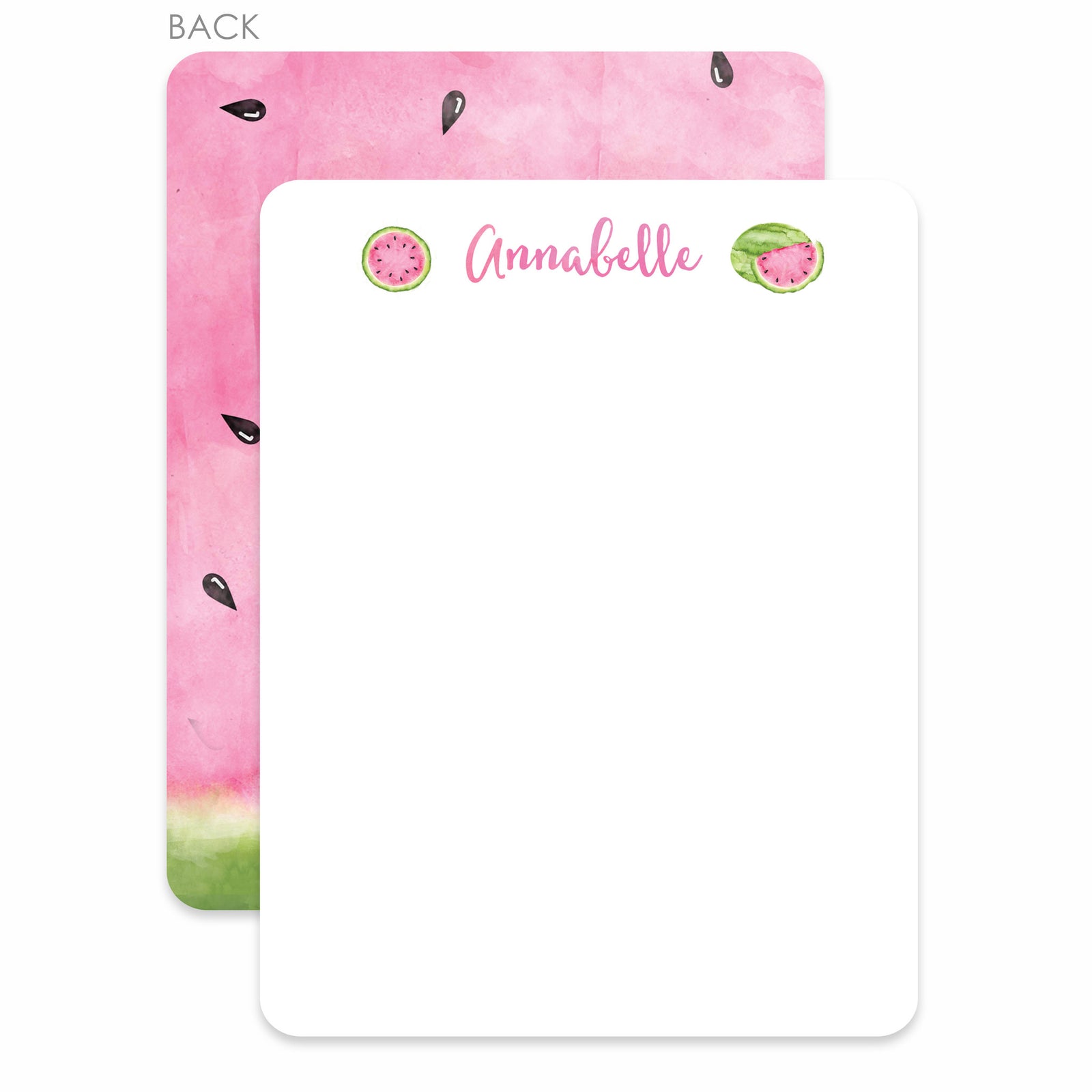 Watermelon Party Flat Notecard | Swanky Press | Pink