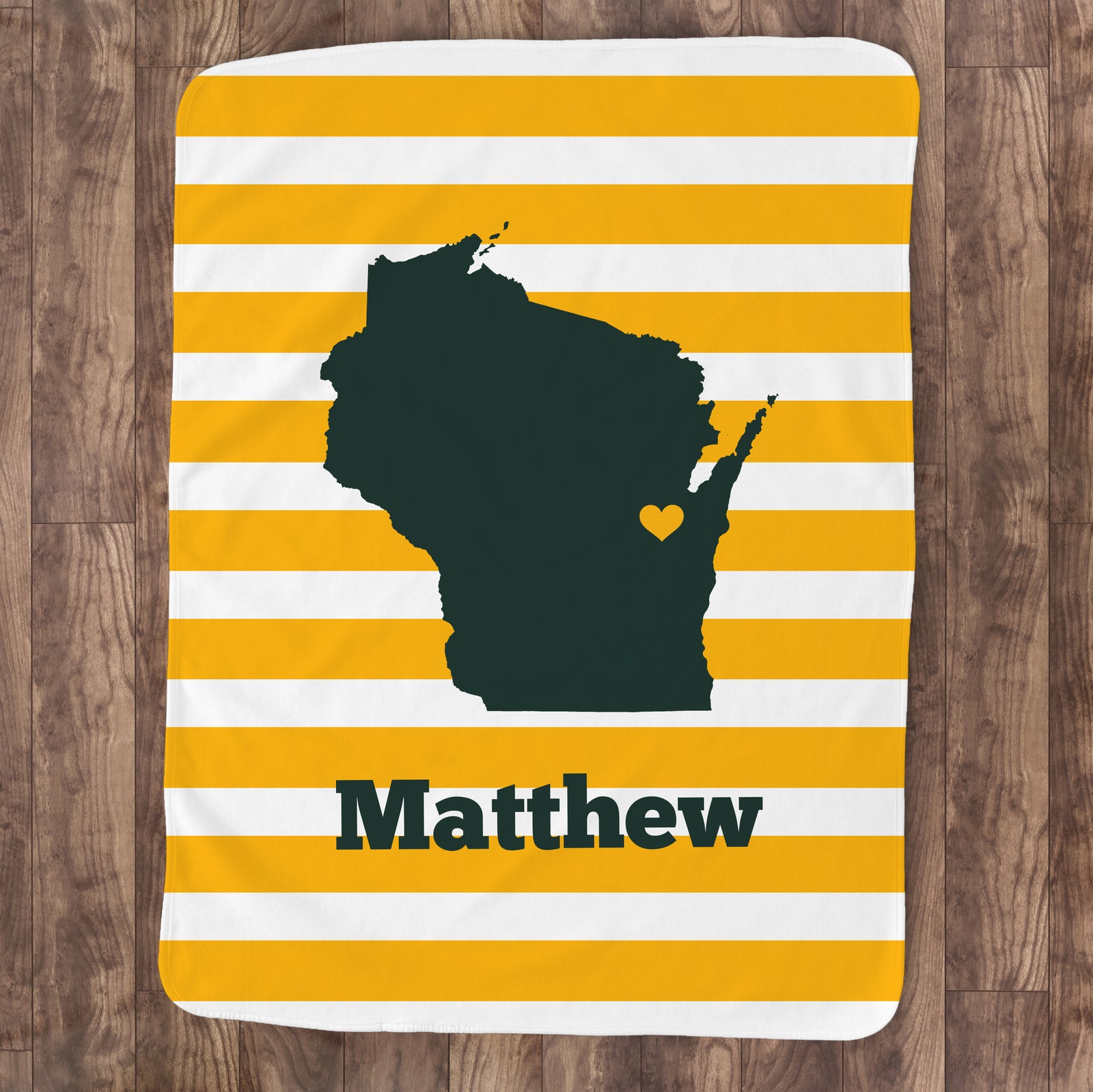 Wisconsin State Name Blanket | Stripes | Pipsy.com