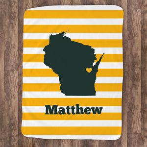Wisconsin Personalized Blanket | Throw Blanket | Pipsy.com