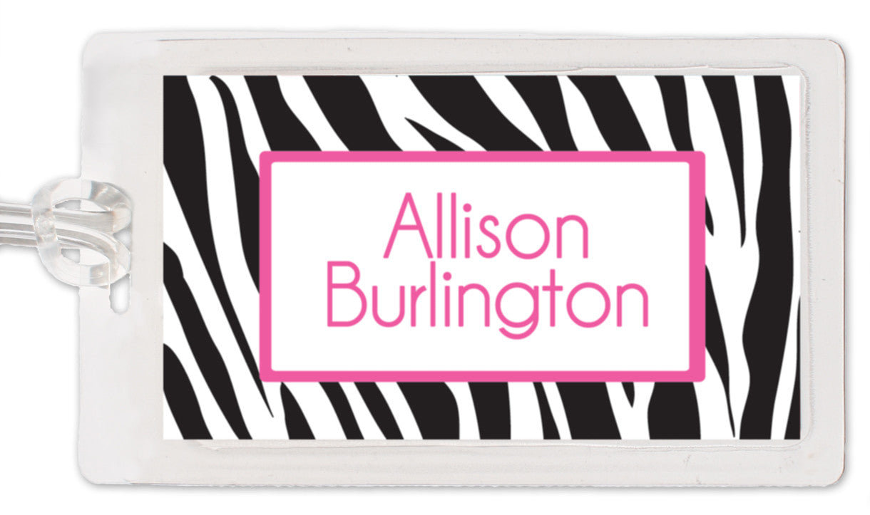 Zebra Bag Tag