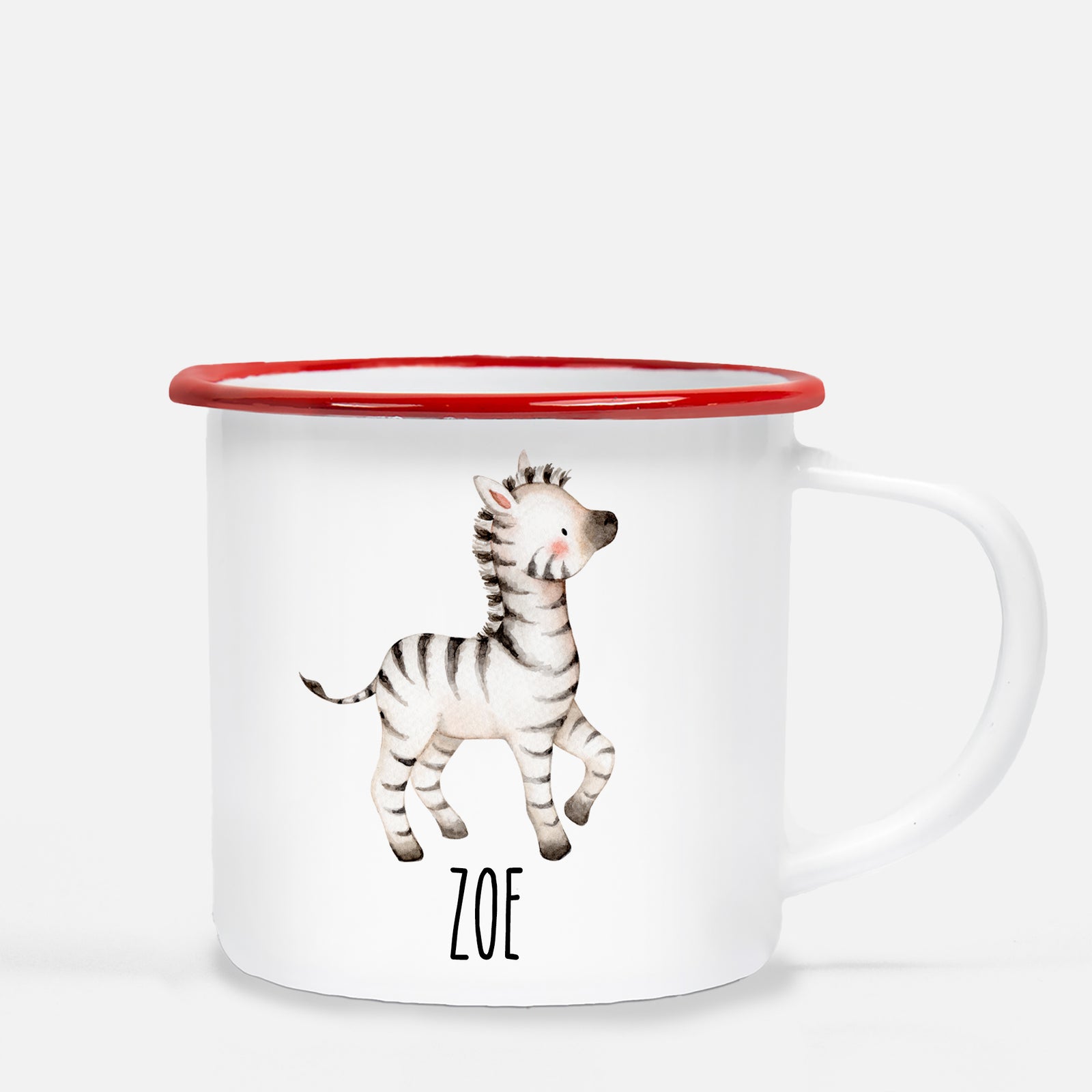 zebra camp mug, personalized with child's name, Pipsy.com