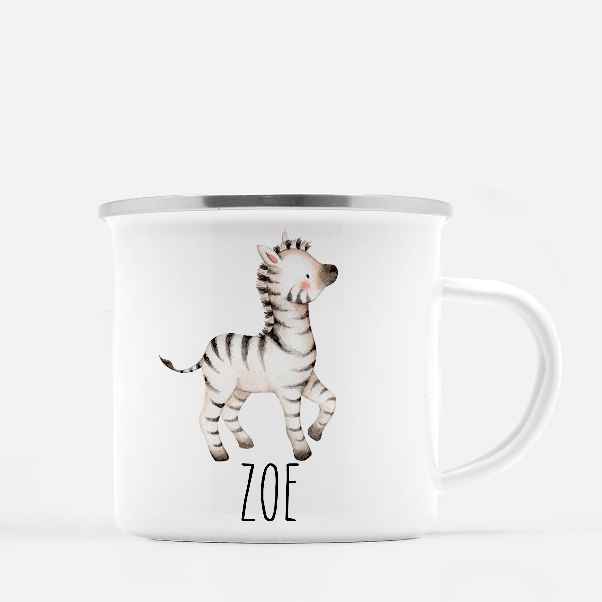 zebra camp mug, personalized with child's name, Pipsy.com